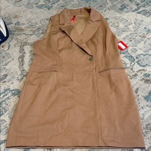 Brown Sleeveless Blazer Dress Spanx NWT